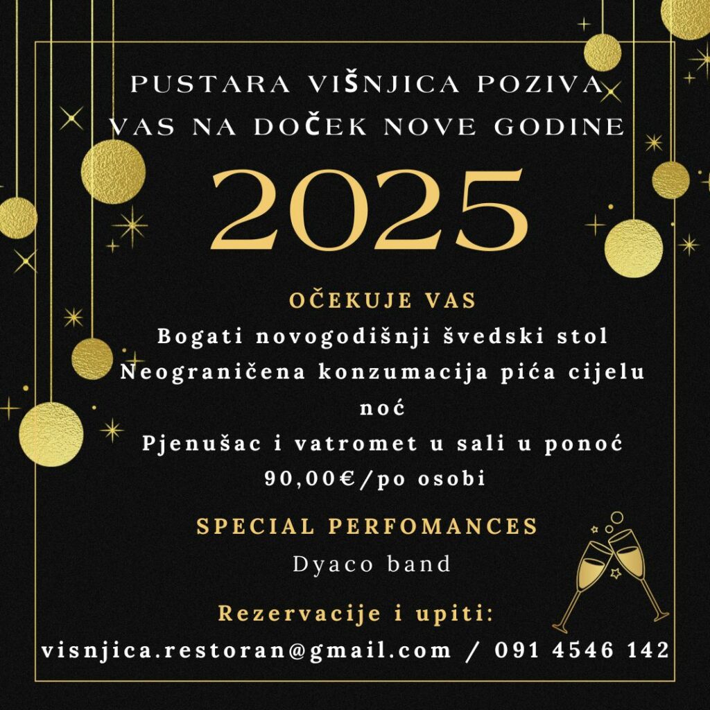 Pustara Višnjica poziva vas na doček nove godine 2025.